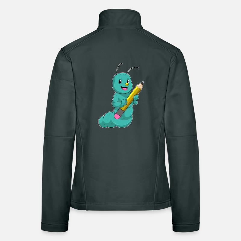 Chenille au crayon Veste en tissu softshell Femme