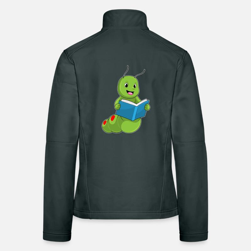 Raupe Nerd Buch  Frauen Softshelljacke