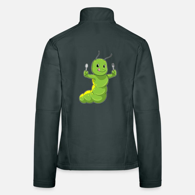 Raupe Besteck Kochen Küche Frauen Softshelljacke
