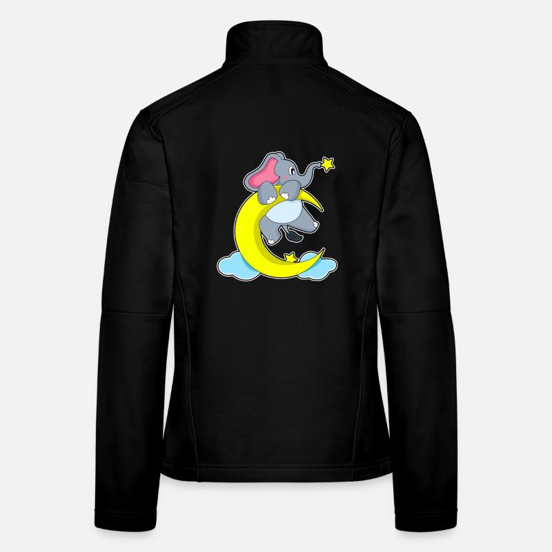 Lune éléphant Veste en tissu softshell Femme