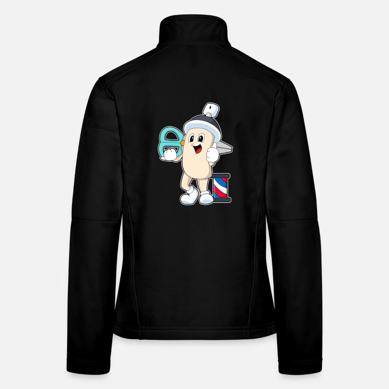 Laque de coiffure comme coiffeur avec des ciseaux Veste en tissu softshell Femme