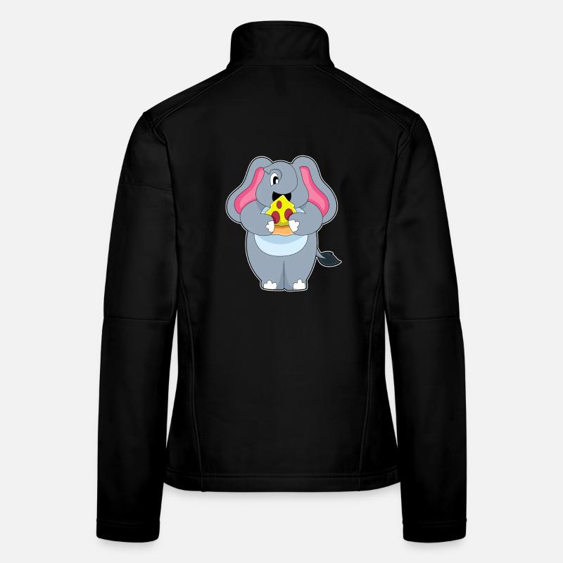 Pizza éléphant Veste en tissu softshell Femme