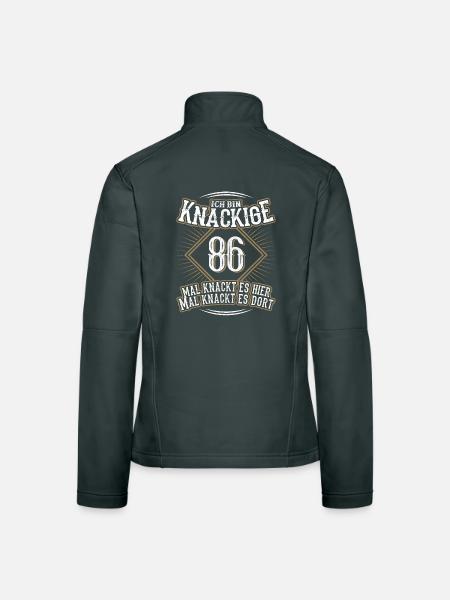 86. Geburtstag Lustig Geschenk - Frauen Softshelljacke - Schwarz - Hinten