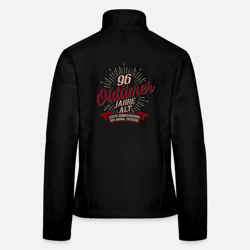 96. Geburtstag Oldtimer - Frauen Softshelljacke - Schwarz