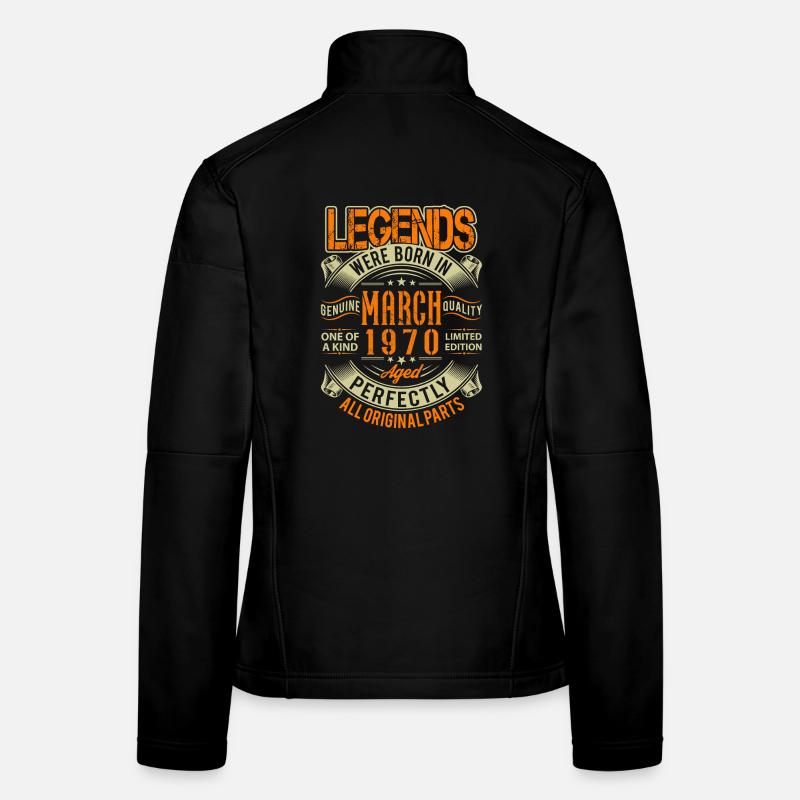 1970 March Birthday Legend Women's Softshell Jacket