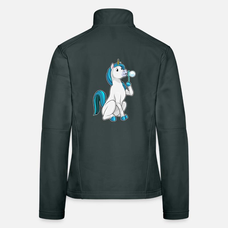 Licorne avec bulles de savon Veste en tissu softshell Femme