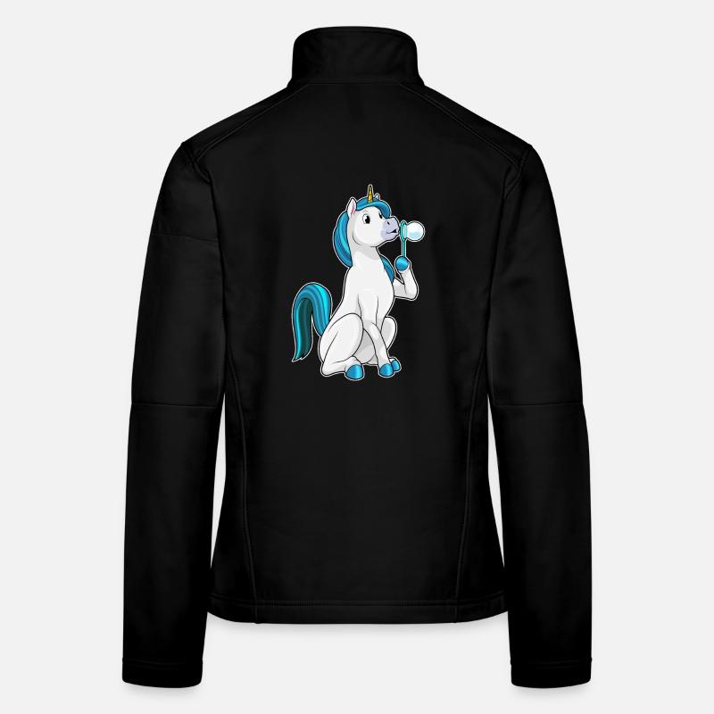 Bulles de savon licorne Veste en tissu softshell Femme