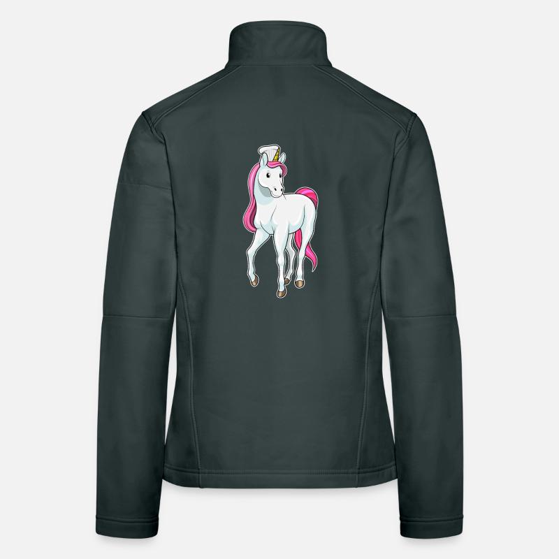 Unicorn Chef Chef Hat Cooking Women's Softshell Jacket