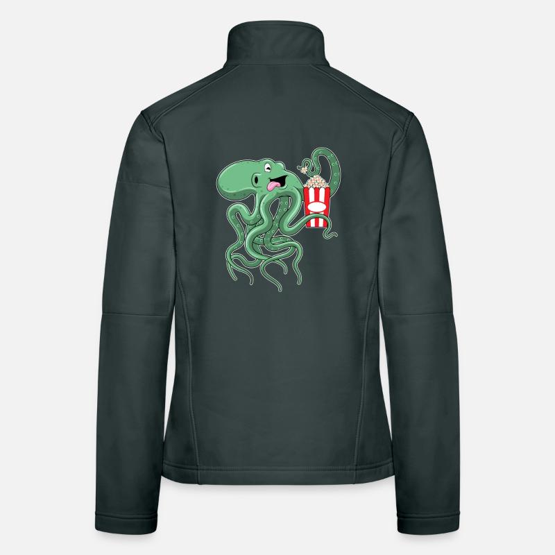 Krake Popcorn Frauen Softshelljacke