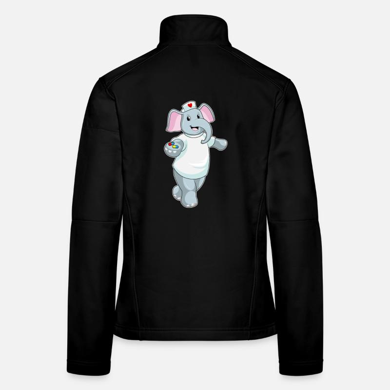 Médecine infirmière éléphant Veste en tissu softshell Femme
