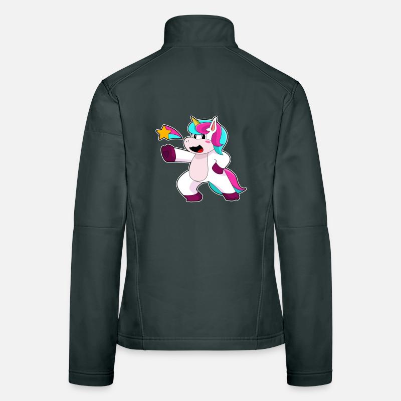 Licorne avec étoile Veste en tissu softshell Femme