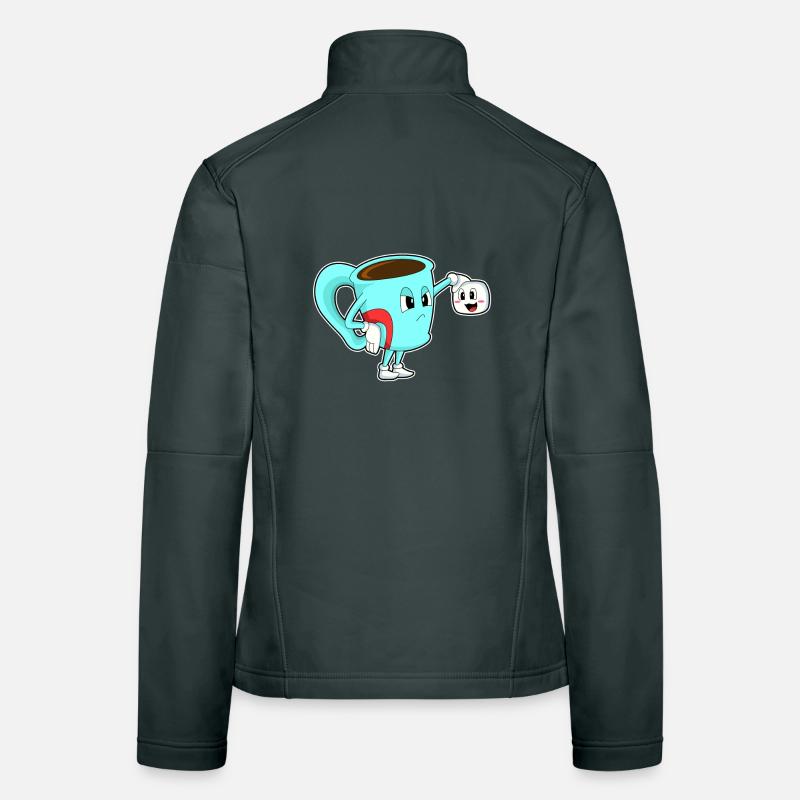 Tasse de café Veste en tissu softshell Femme