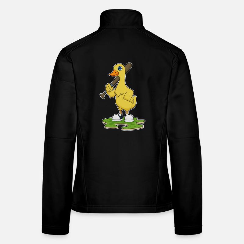 Duck Baseball Baseball Bat Women's Softshell Jacket