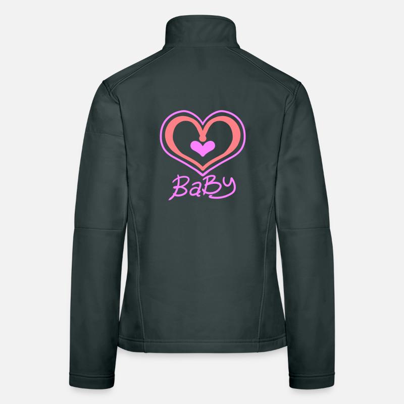 Cœur de bébé Veste en tissu softshell Femme
