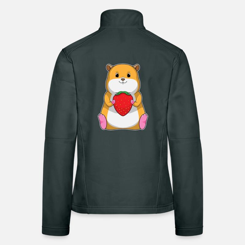 Hamster Erdbeere Frauen Softshelljacke