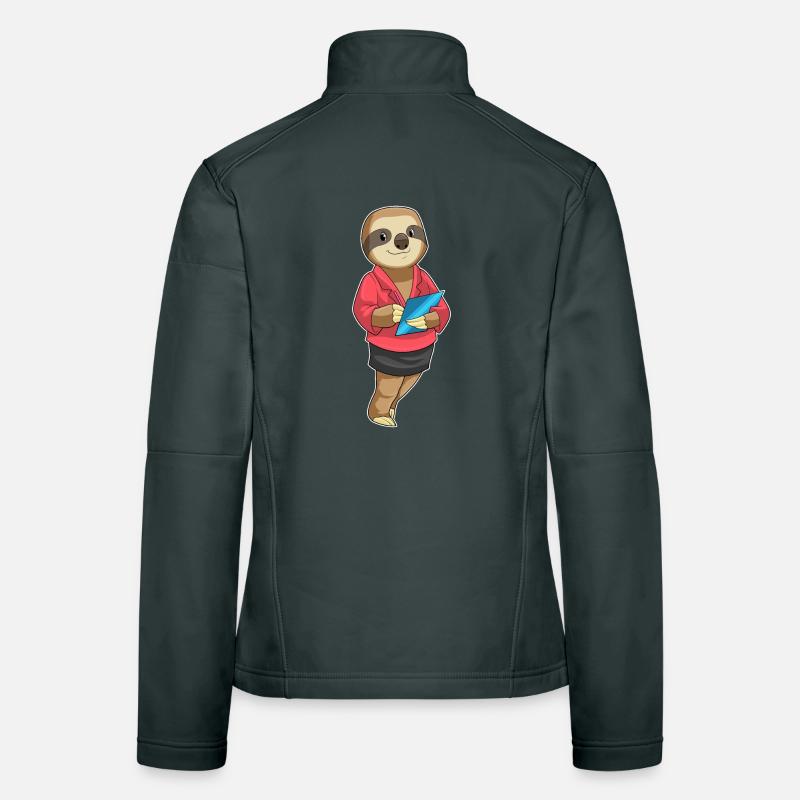 Sloth Secretary Document Office Women's Softshell Jacket