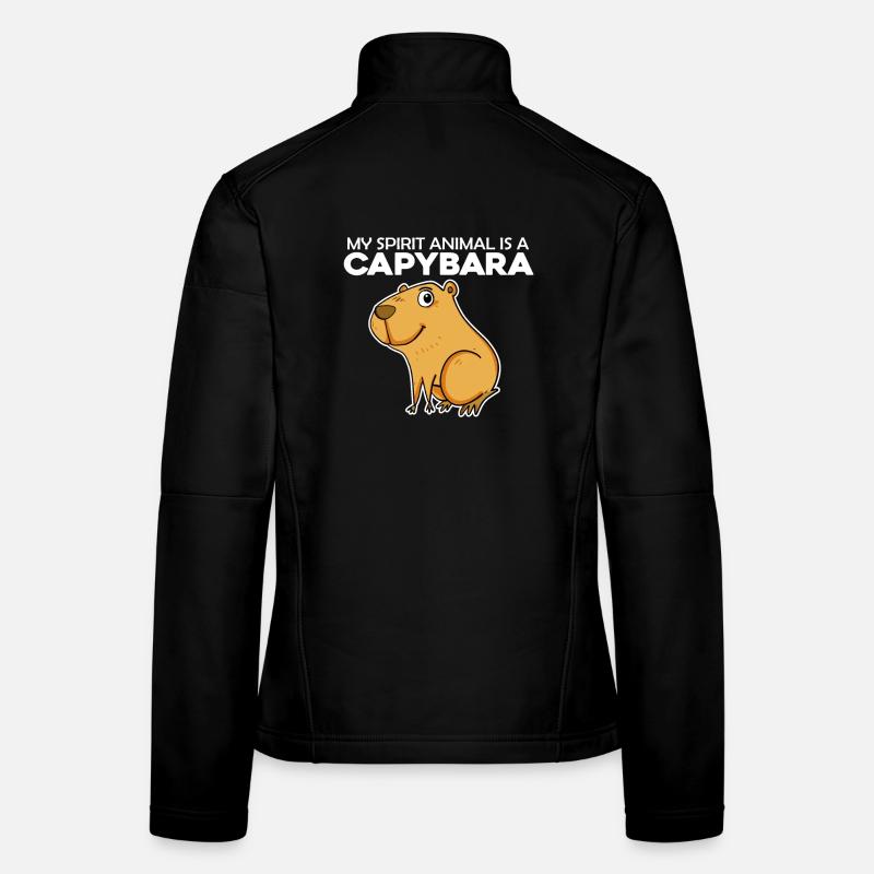Capybara Wasserschwein - Frauen Softshelljacke - Schwarz