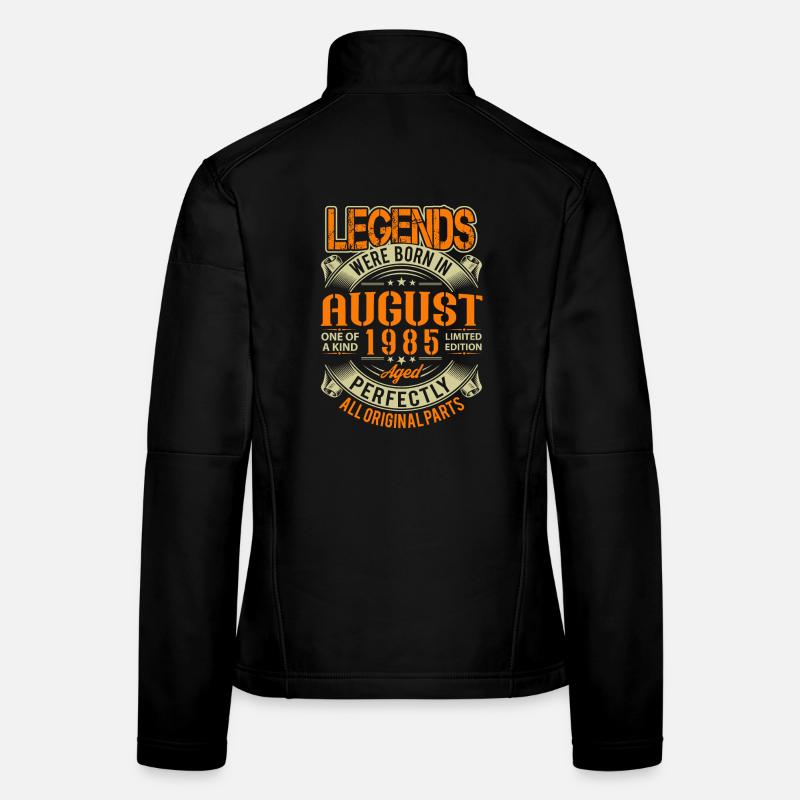 1985 Légende d’anniversaire d’août Veste en tissu softshell Femme