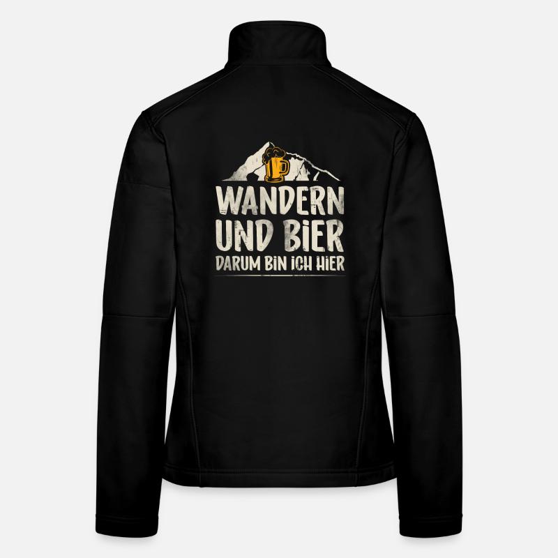 Wandern Und Bier Darum Bin Ich Hier Frauen Softshelljacke