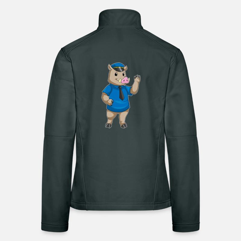 Eber Polizist Polizeimütze Polizei Frauen Softshelljacke