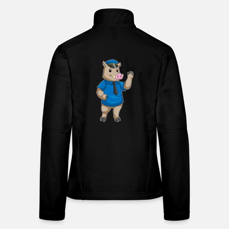Eber Polizist Polizeimütze Polizei Frauen Softshelljacke