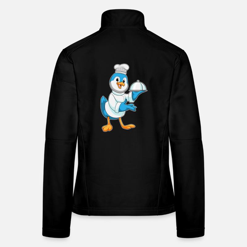 Vogel Koch Servierglocke Kochen Frauen Softshelljacke