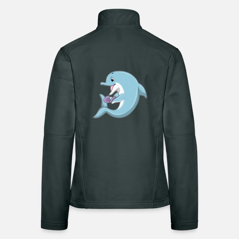 Delfin Perle Frauen Softshelljacke