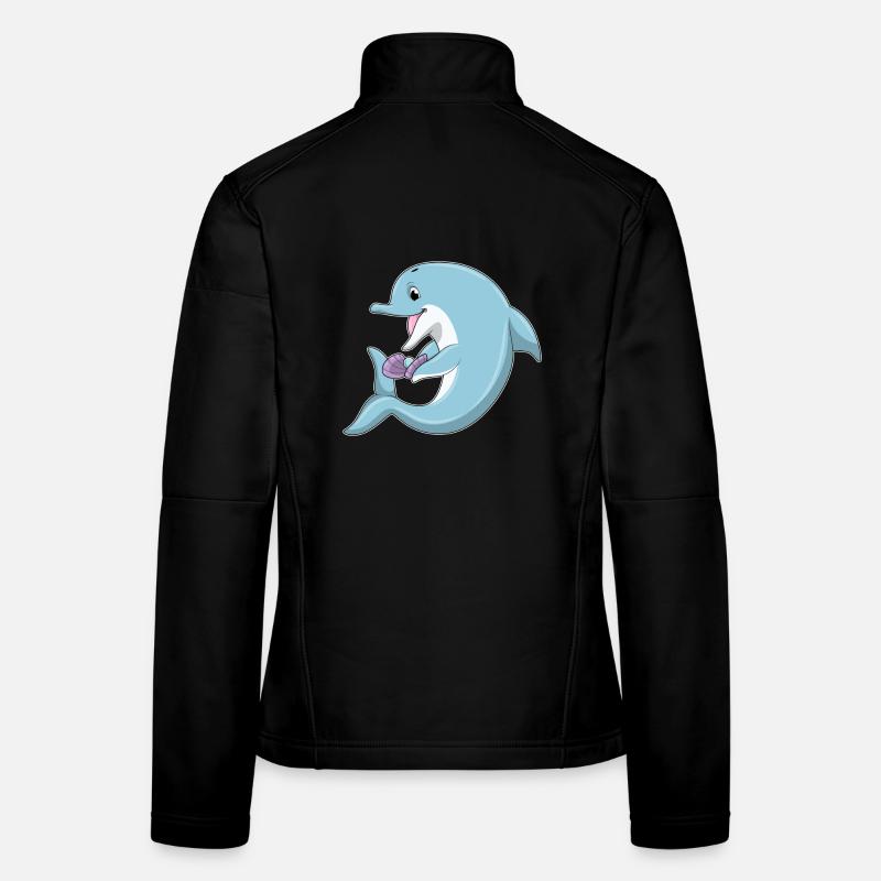 Perle de dauphin Veste en tissu softshell Femme