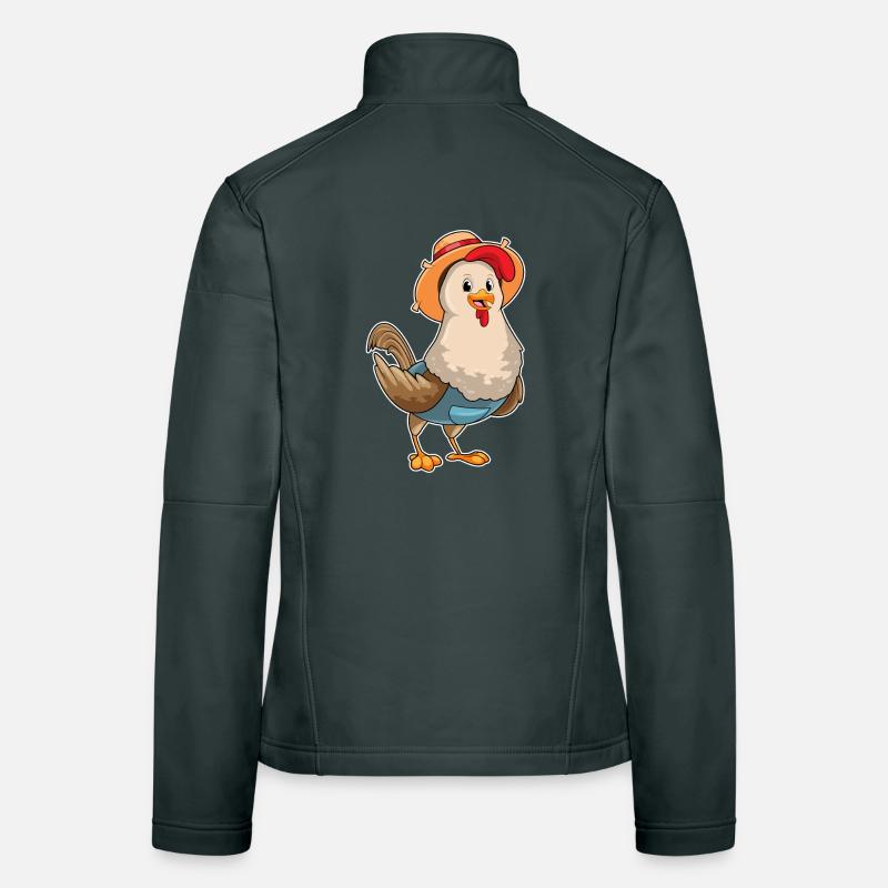 Ferme des éleveurs de poulets Veste en tissu softshell Femme