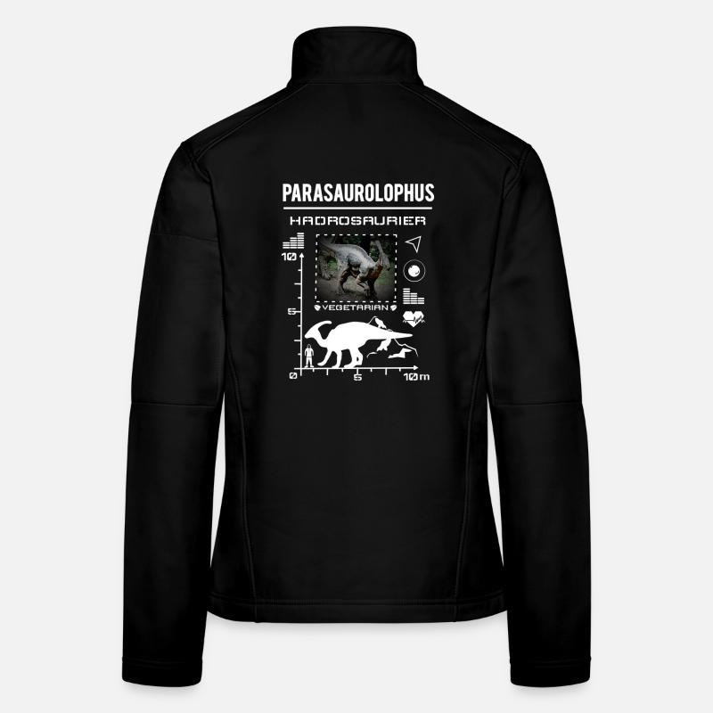 Parasaurolophus Dinosaur Type Data Women's Softshell Jacket