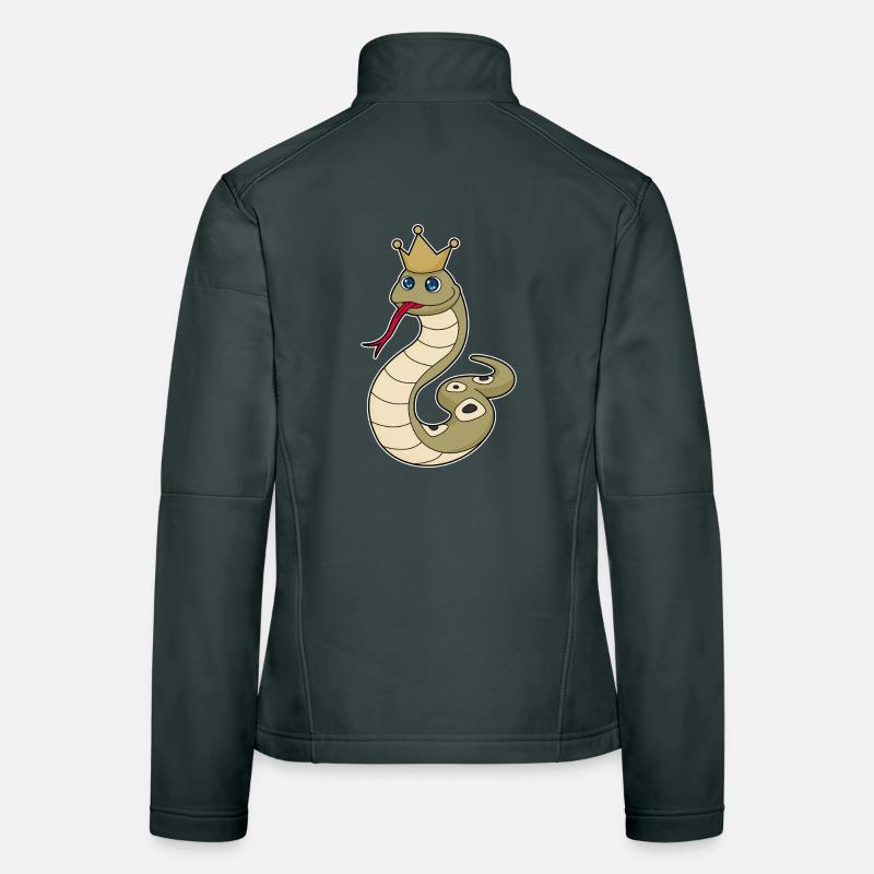 Serpent comme roi avec couronne Veste en tissu softshell Femme