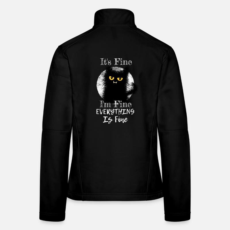 Je vais bien Tout va bien Wuschelige Chat Veste en tissu softshell Femme