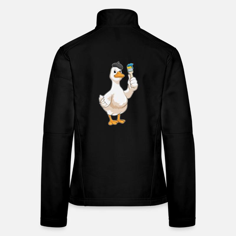 Duck Painter Brush Painting Women's Softshell Jacket