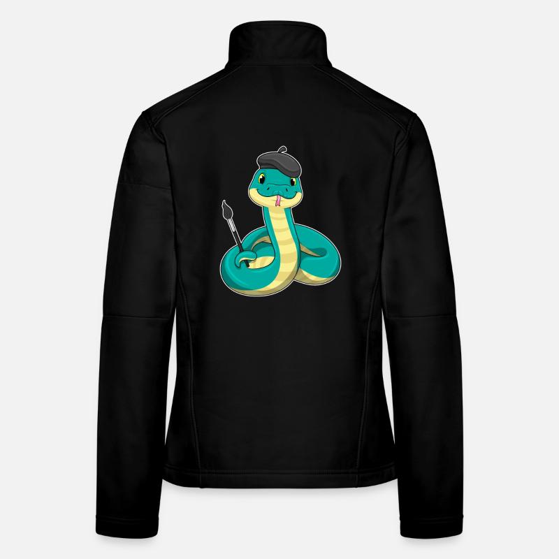 Snake Painter Brush Painting Women's Softshell Jacket