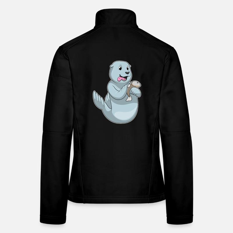 Poisson phoque Veste en tissu softshell Femme