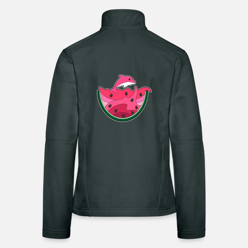 Pastèque dauphin-eau Veste en tissu softshell Femme