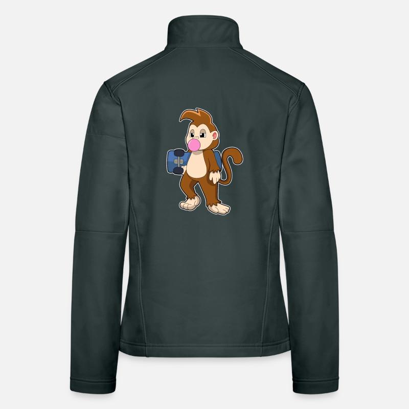 Monkey Skater Skateboard Veste en tissu softshell Femme