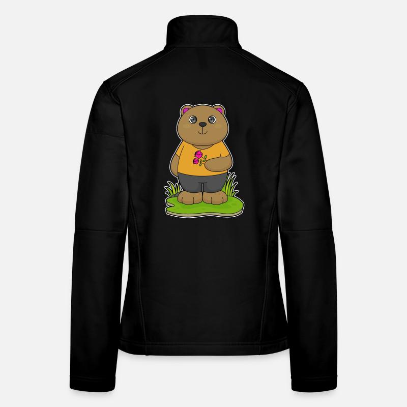 Bear Flowers Women's Softshell Jacket