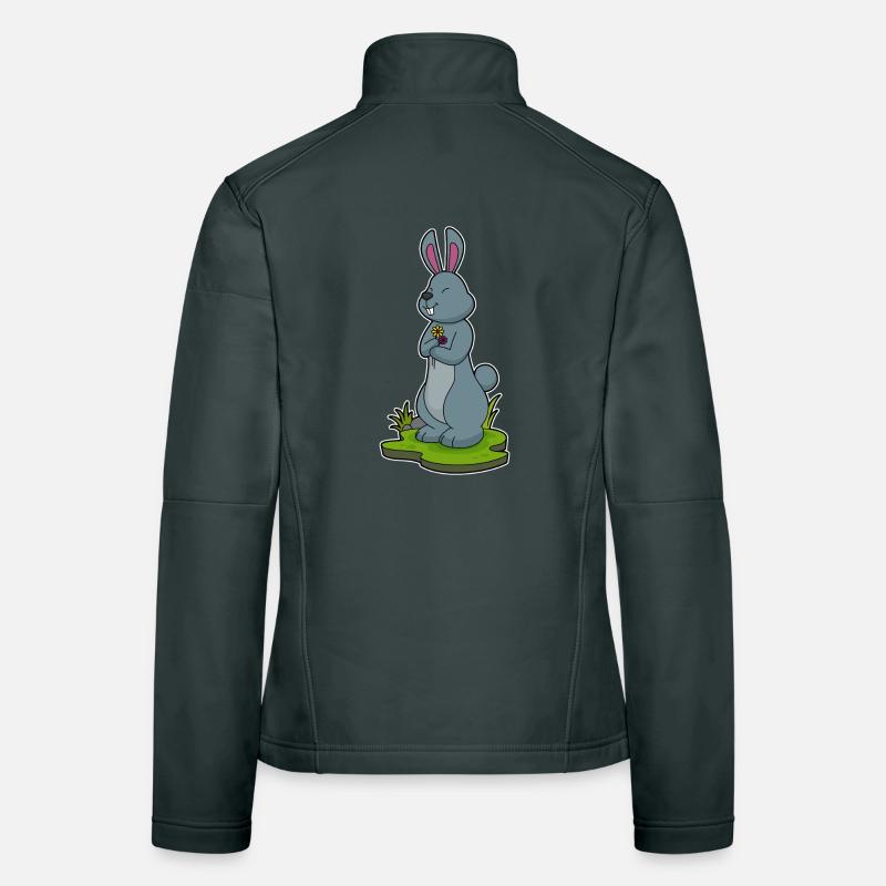Fleurs de lapin Veste en tissu softshell Femme