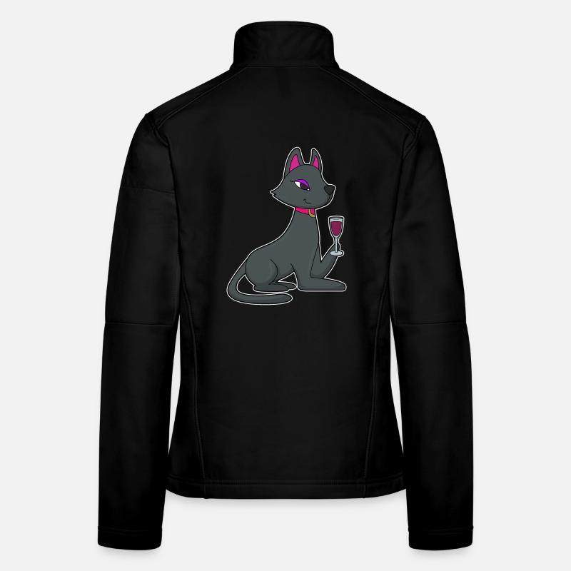 Vin rouge Cat Veste en tissu softshell Femme