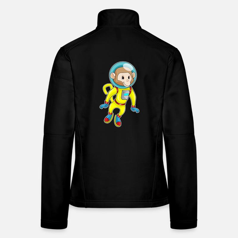 Affe Astronaut Weltraum Frauen Softshelljacke