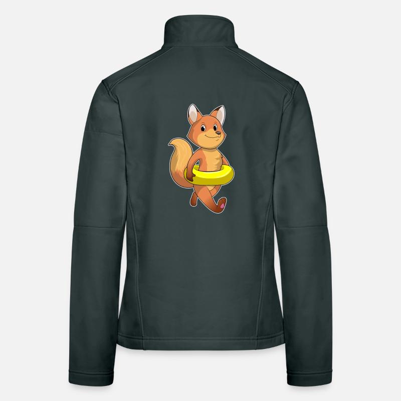 Renard avec bouée de sauvetage Veste en tissu softshell Femme