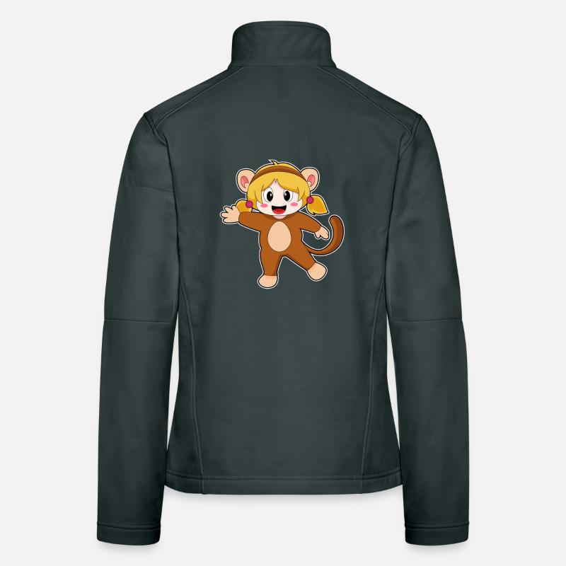 Affe Mädchen Kostüm Frauen Softshelljacke