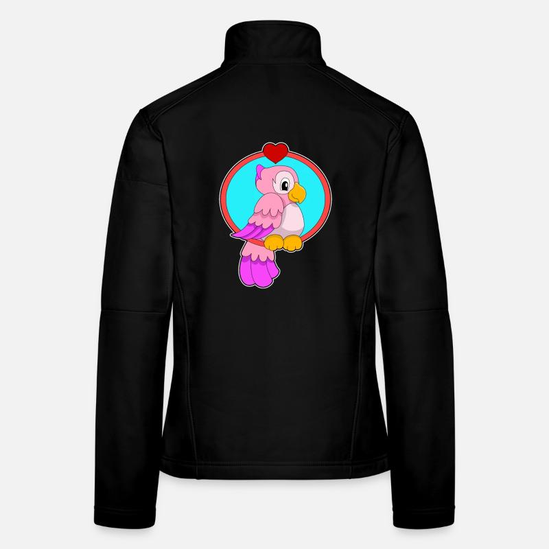 Cœur de perroquet Veste en tissu softshell Femme