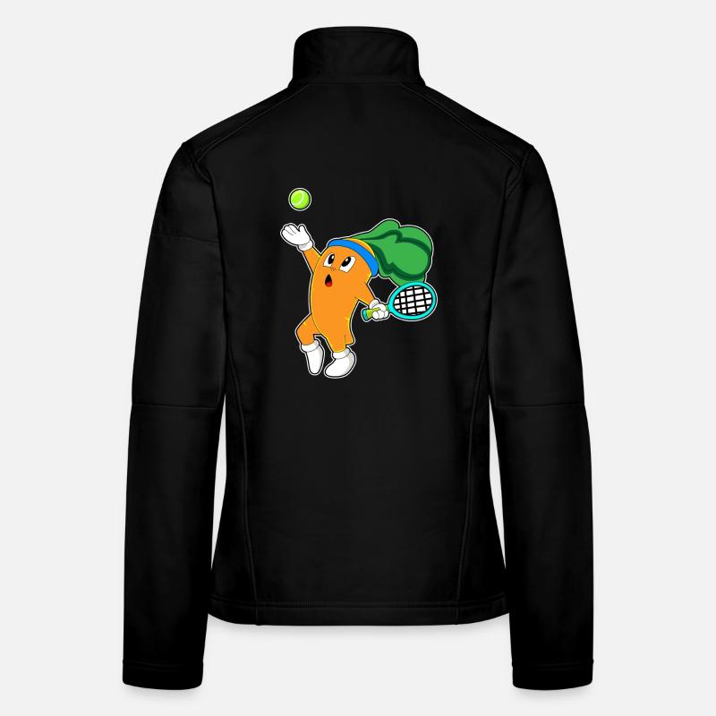 Carrot Tennis Racket Women's Softshell Jacket