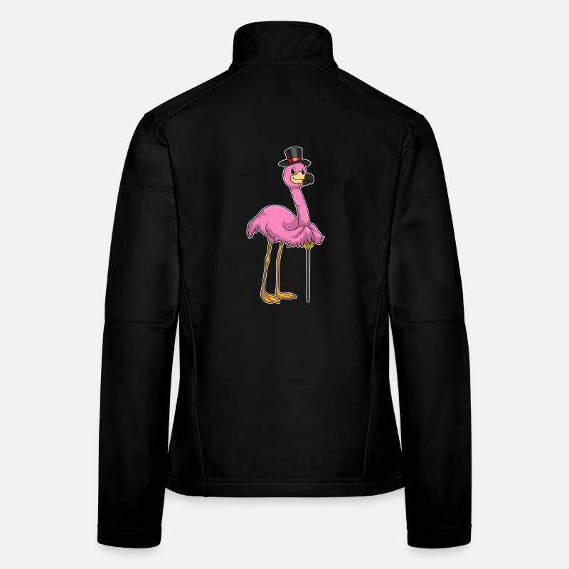Flamingo Pensioner Walking Stick Women's Softshell Jacket