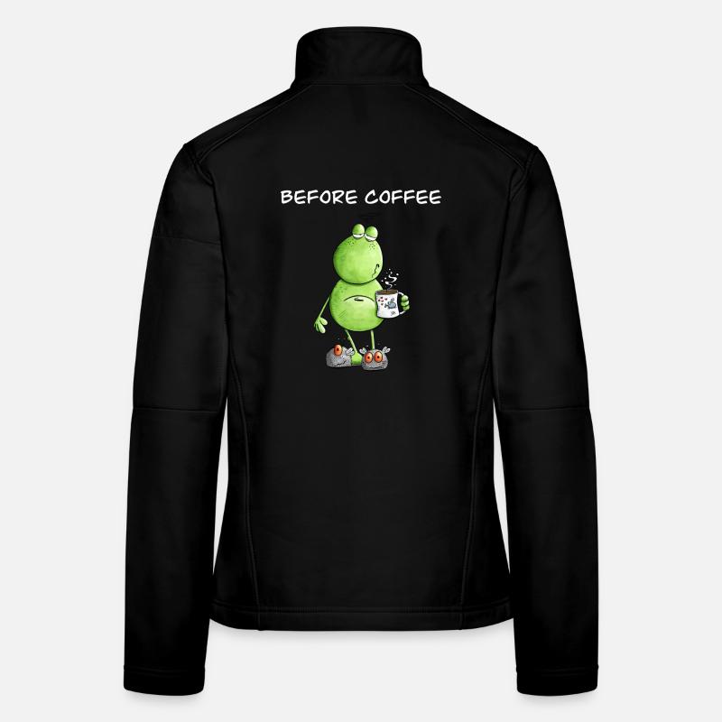 Before Coffee I Morning Grouch Frog I Coffee Women's Softshell Jacket