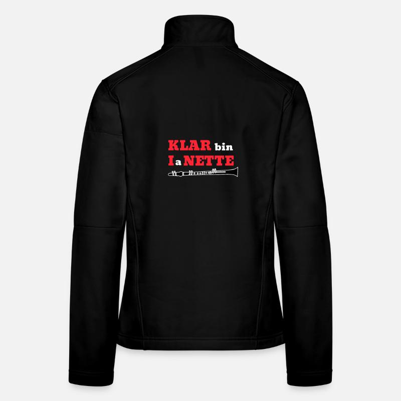 KLAR bin I a NETTE Klarinette Wortspiel - Frauen Softshelljacke - Schwarz