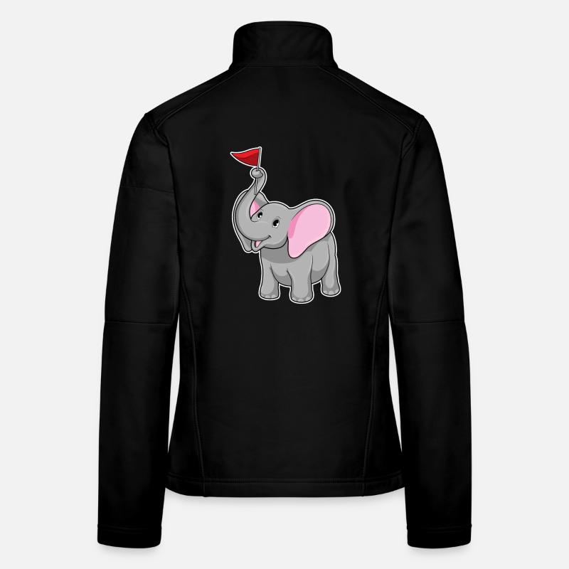 Drapeau des éléphants Veste en tissu softshell Femme