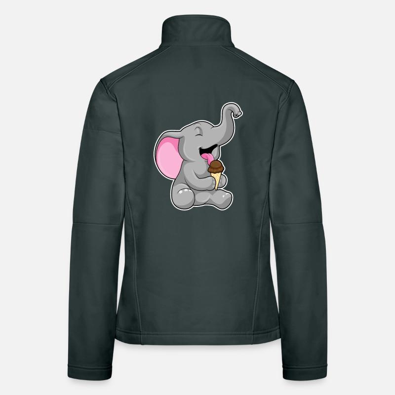 Glace gaufre éléphant Veste en tissu softshell Femme